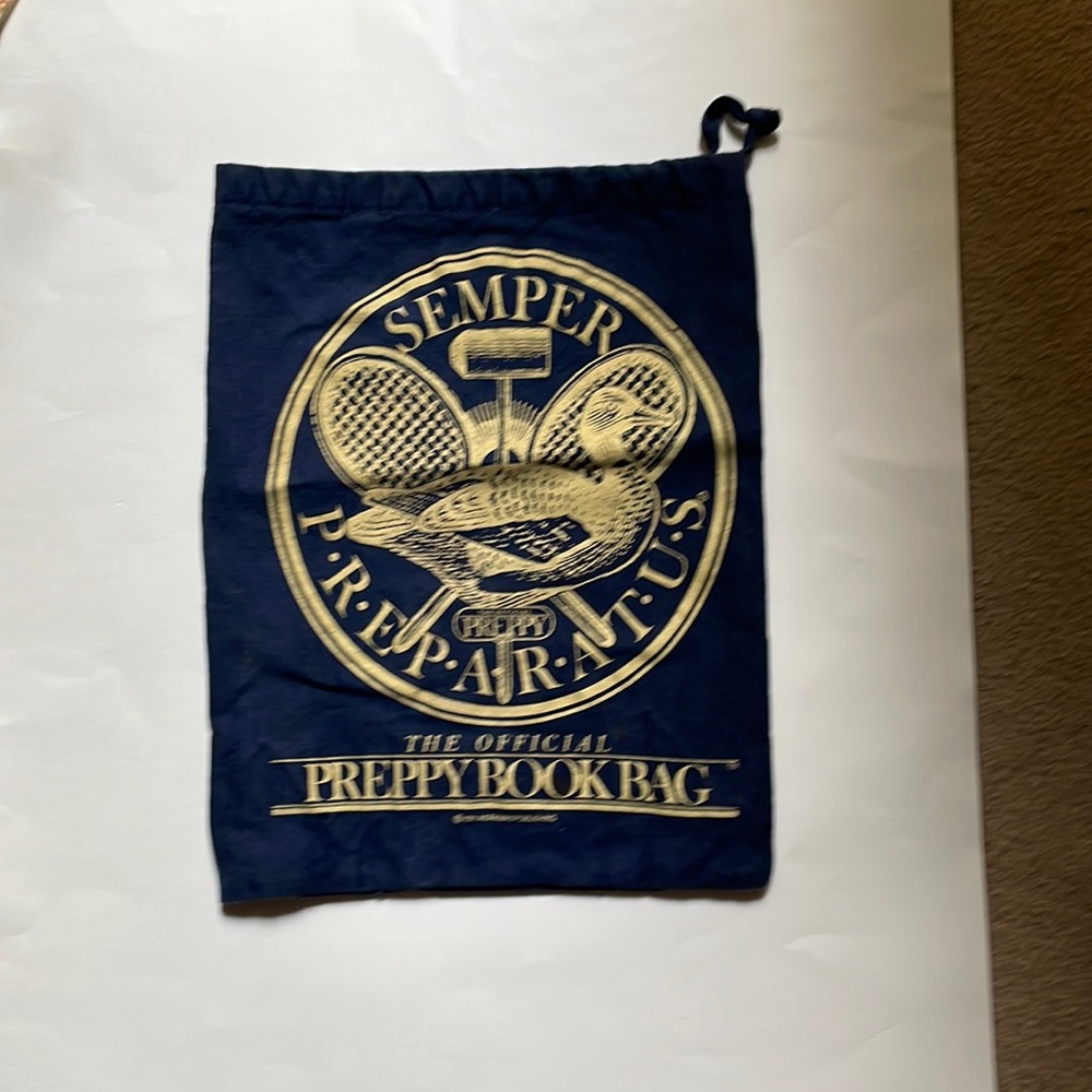Workman Publishing Vintage 1984 official Preppy Book Bag  in navy and gold
